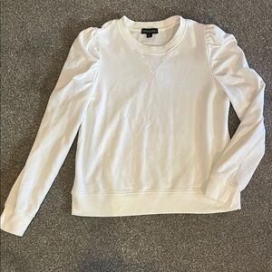 Cynthia Rowley White Puff Sleeve Top